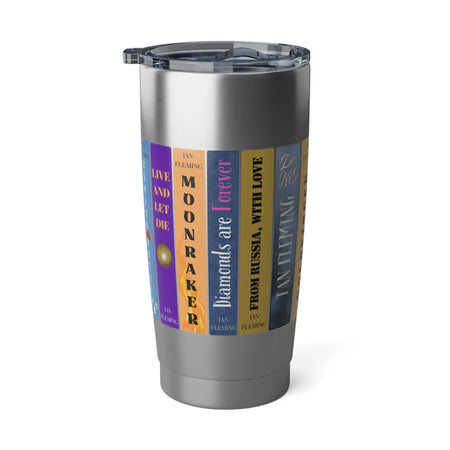 James Bond Bookshelf Tumbler Printify