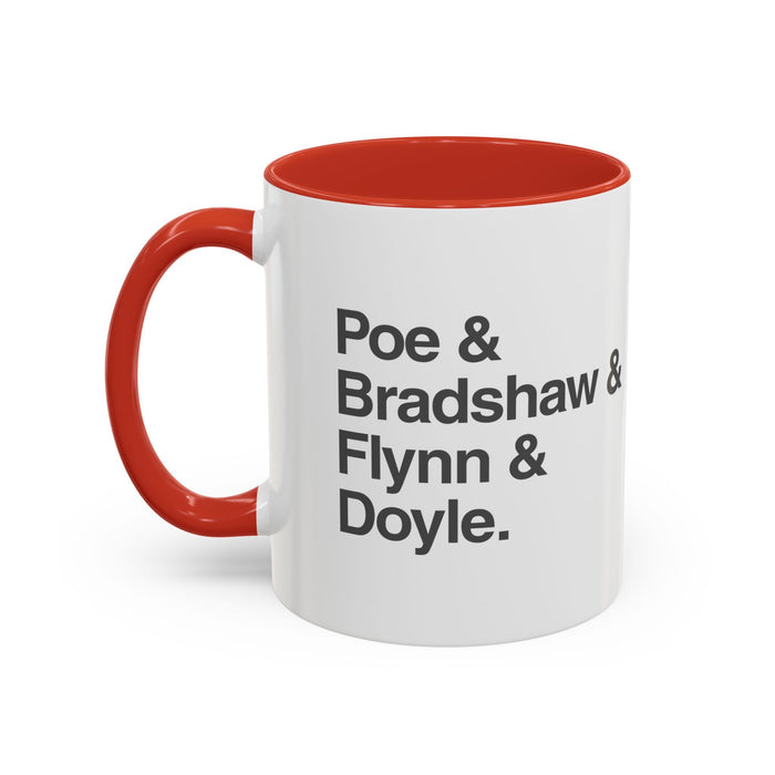 Coffee Mug — Minimalist Names Design (Poe & Bradshaw & Flynn & Doyle) Printify
