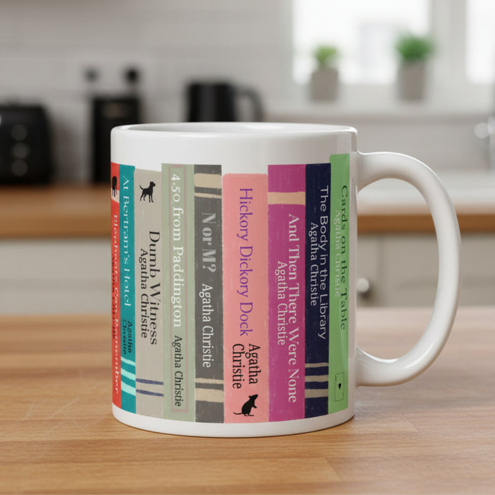 Agatha Christie Bookshelf Mug