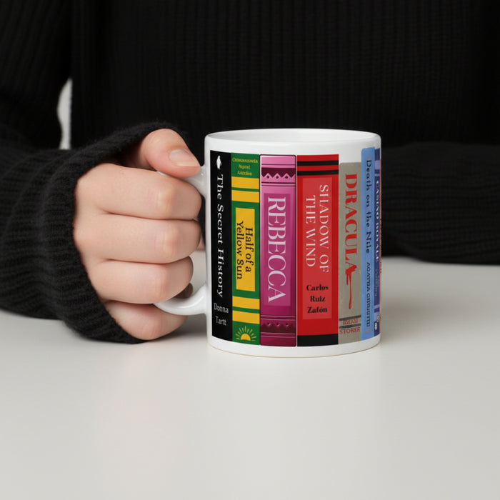 Modern Literature Classics Bookshelf Mug