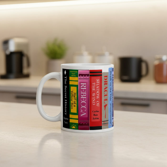 Modern Literature Classics Bookshelf Mug
