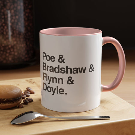 Coffee Mug — Minimalist Names Design (Poe & Bradshaw & Flynn & Doyle) The Untamed Chapter Store