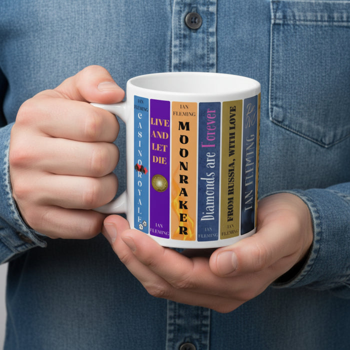 James Bond Bookshelf Mug
