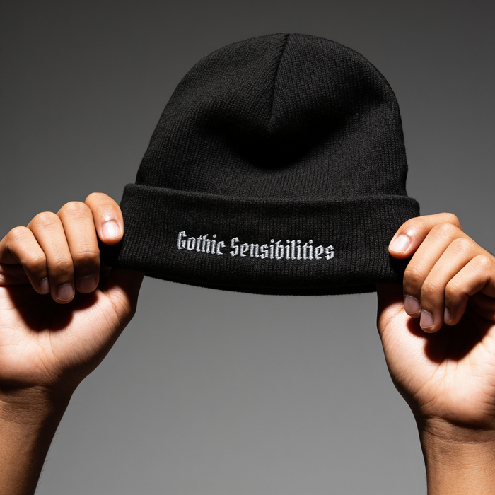 Embroidered Gothic Sensibilities Beanie The Untamed Chapter Store