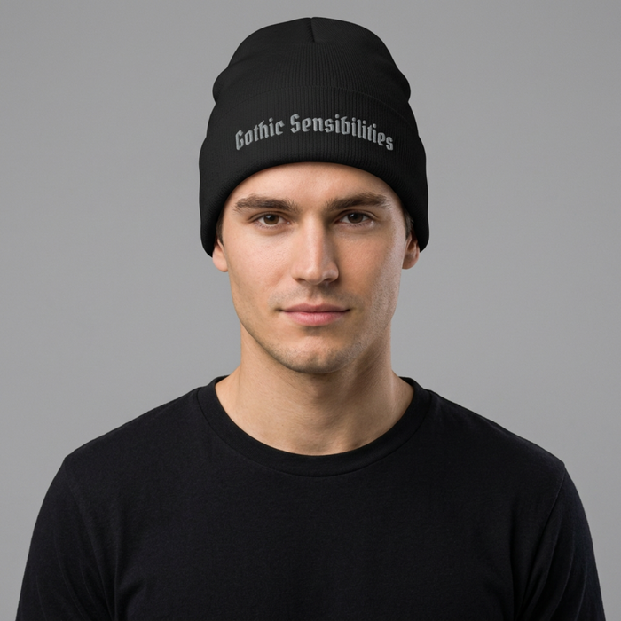 Embroidered Gothic Sensibilities Beanie The Untamed Chapter Store