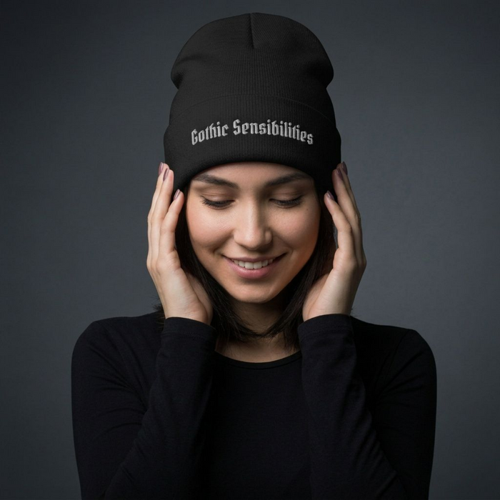 Embroidered Gothic Sensibilities Beanie The Untamed Chapter Store