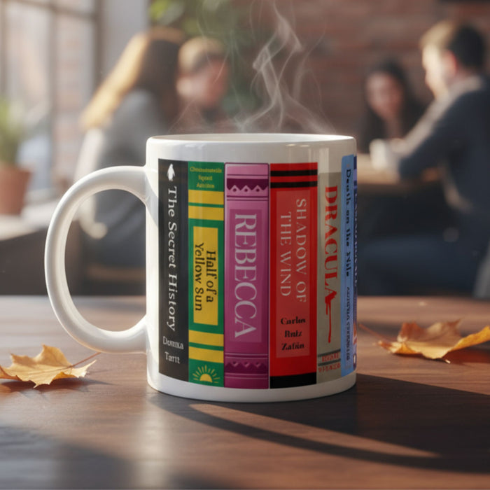 Modern Literature Classics Bookshelf Mug