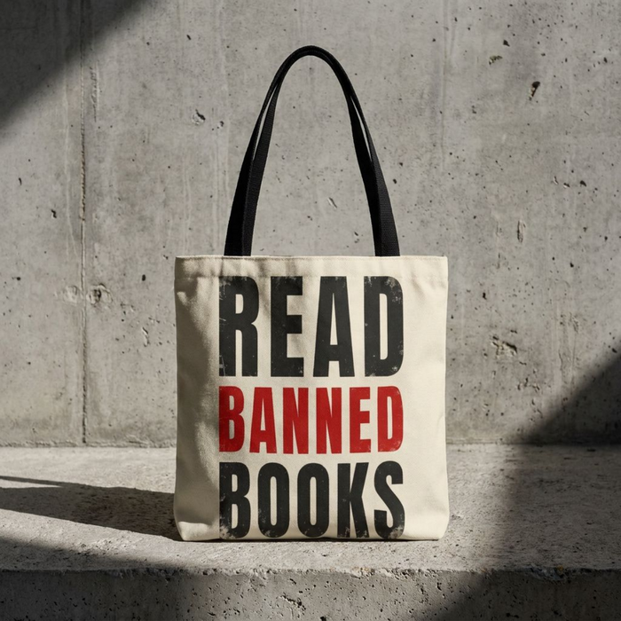 Read Banned Books Cream Tote Bag The Untamed Chapter Store