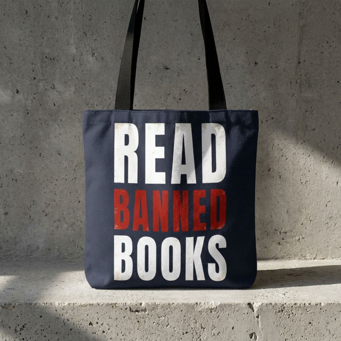 Read Banned Books Black Tote Bag Printify