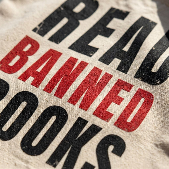 Read Banned Books Cream Tote Bag The Untamed Chapter Store