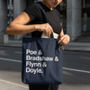 Copy of Literary Character List Tote Bag – Poe & Bradshaw & Flynn & Doyle. Printify