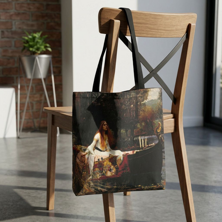 Lady of Shalott Art Tote — Pre-Raphaelite Painting Tote Bag Printify