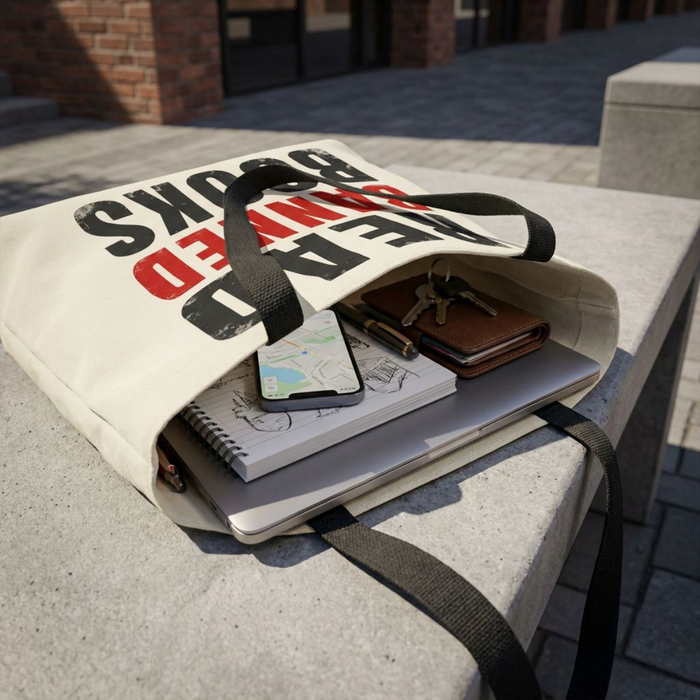 Read Banned Books Cream Tote Bag The Untamed Chapter Store
