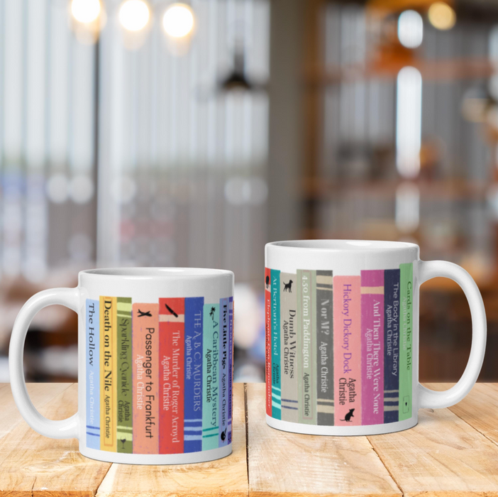 Agatha Christie Bookshelf Mug