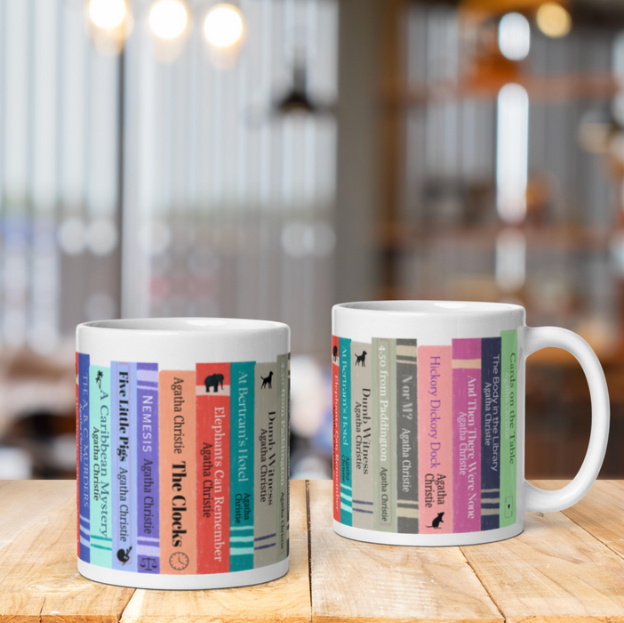 Agatha Christie Bookshelf Mug