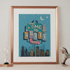 TIME TO WRITE Retro Poster | Colorful Writer Wall Art | Vintage Style Writing Print | Motivational  | Fast Printing and Free Shipping