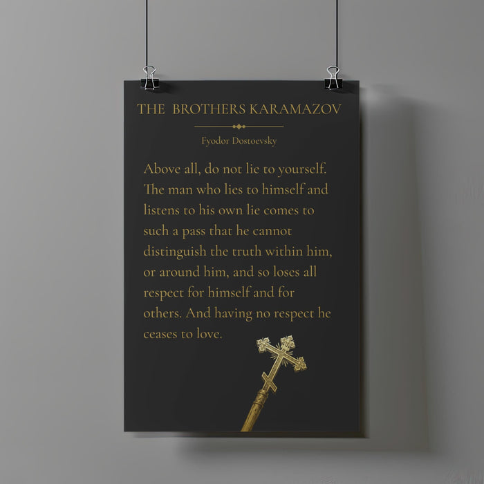 The Brothers Karamazov Quote Print | Fyodor Dostoevsky Wall Art | Literary Poster | Book Lover Gift | Home Decor | FREE SHIPPING