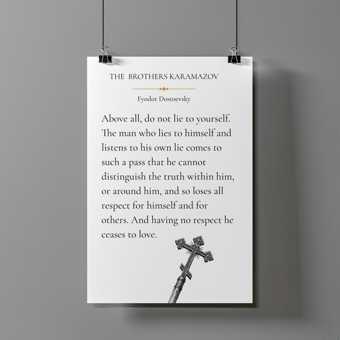 The Brothers Karamazov Quote Print | Fyodor Dostoevsky Wall Art | Literary Poster | Book Lover Gift | Home Decor | FREE SHIPPING