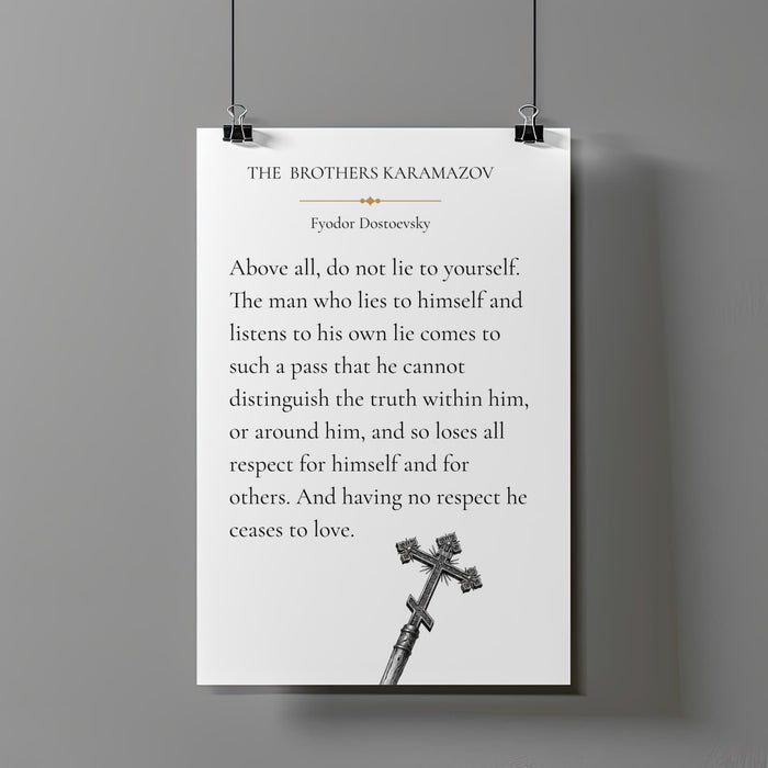 The Brothers Karamazov Quote Print | Fyodor Dostoevsky Wall Art | Literary Poster | Book Lover Gift | Home Decor