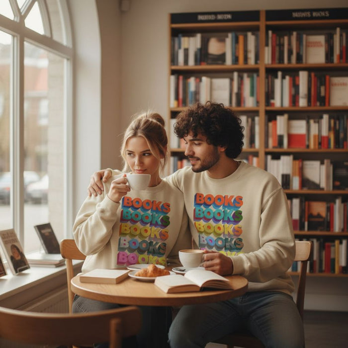 Vibrant BOOKS Graphic Sweatshirt