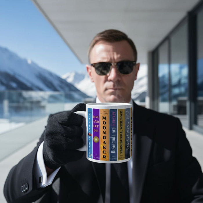 James Bond Bookshelf Mug