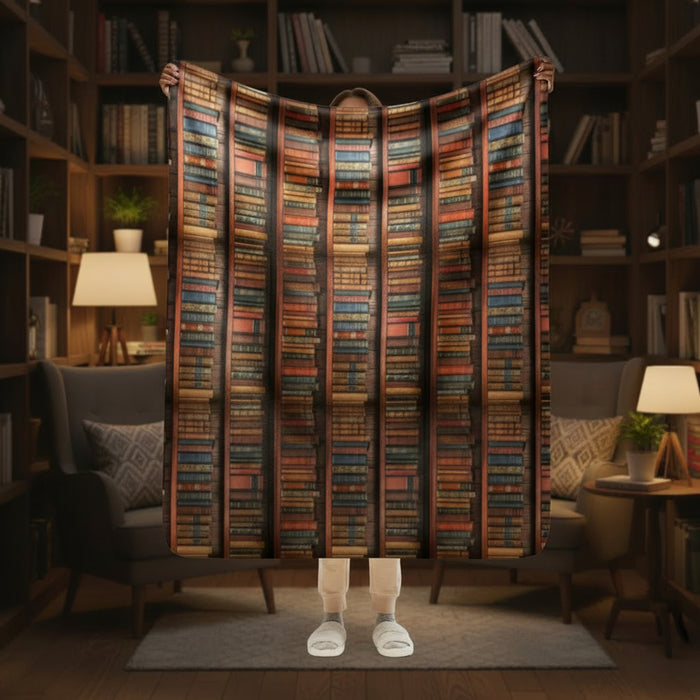 Antique Library Sherpa blanket