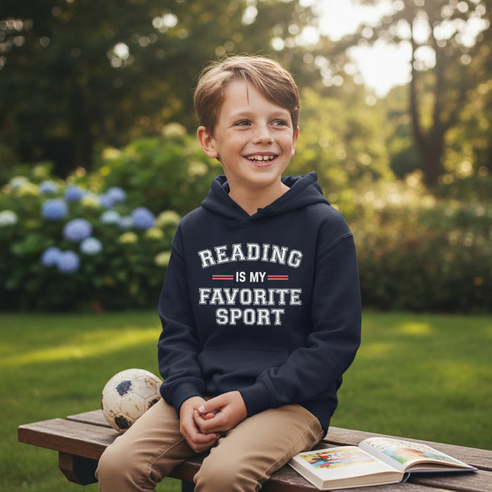 Reading Is My Favorite Sport Youth Heavy Blend Hoodie