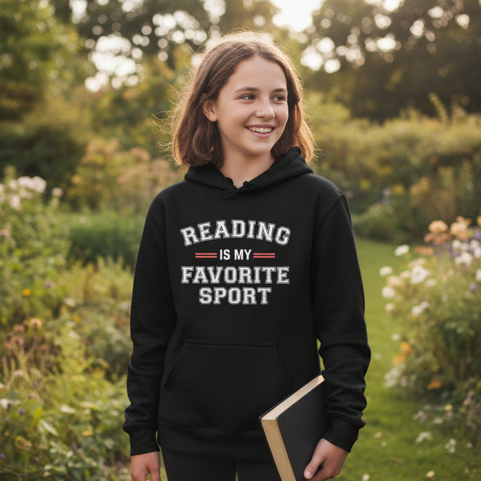 Reading Is My Favorite Sport Youth Heavy Blend Hoodie