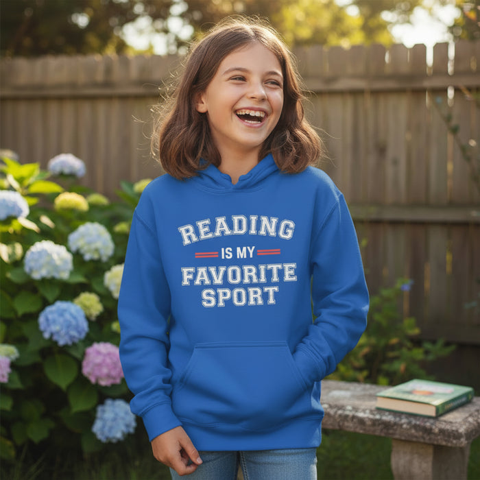 Reading Is My Favorite Sport Youth Heavy Blend Hoodie