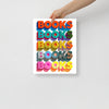 Vibrant BOOKS Typography Poster | Reader Gift | Book Lover Gift | Book Nook Wall Art | Bookish Gifts
