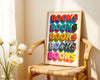 Vibrant BOOKS Typography Poster | Reader Gift | Book Lover Gift | Book Nook Wall Art | Bookish Gifts
