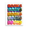 Vibrant BOOKS Typography Poster | Reader Gift | Book Lover Gift | Book Nook Wall Art | Bookish Gifts