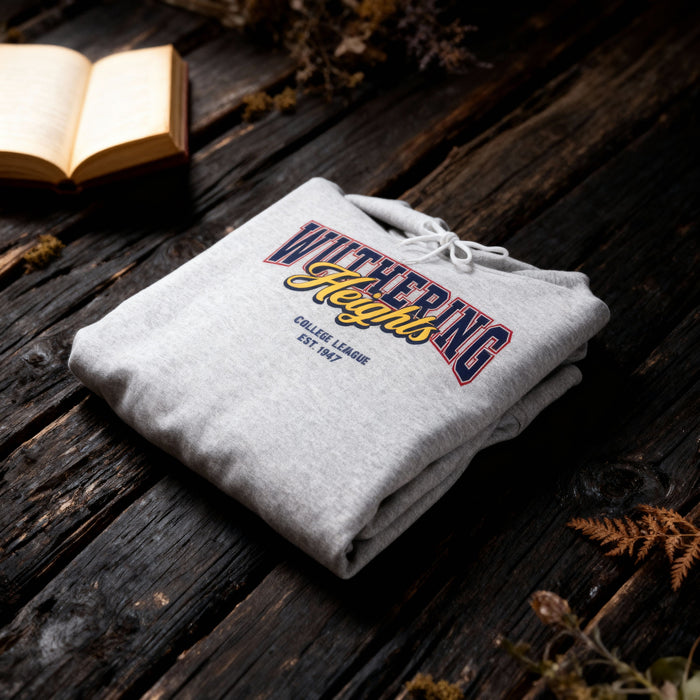 Emily Bronte Wuthering Heights Hoodie | Unisex Varsity Hoodie | Gothic Romance | Dark Academia Clothing | Valentines Gifts | Gifts for Her Printify