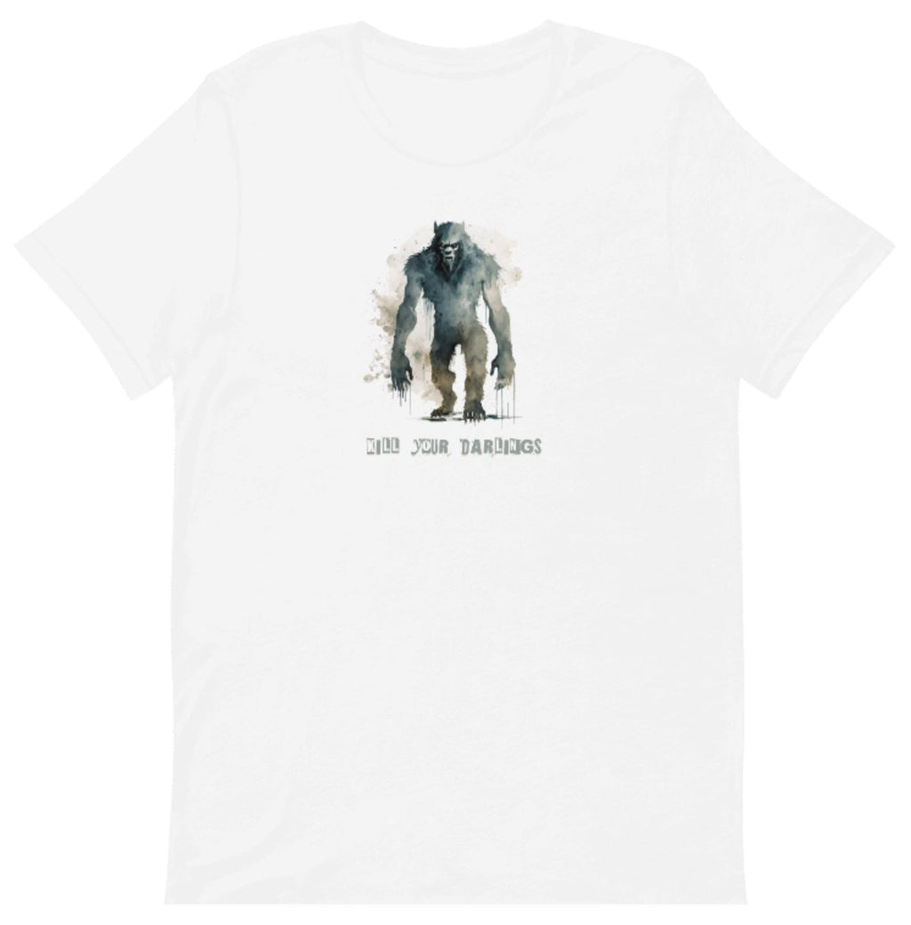 Kill Your Darlings Shirt Wolfman (metaphorical ... or not) Writing Tee, Gothic Bella + Canvas 3001 for Authors, Screenwriters & Readers