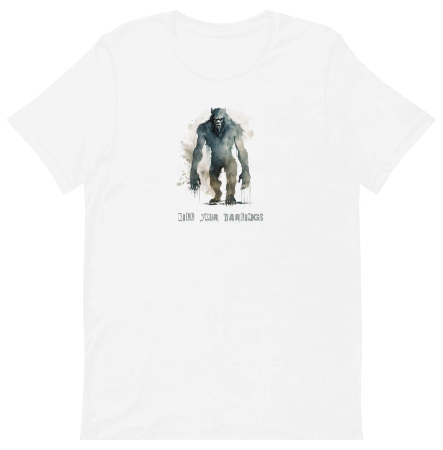 Kill Your Darlings Shirt Wolfman (metaphorical ... or not) Writing Tee, Gothic Bella + Canvas 3001 for Authors, Screenwriters & Readers