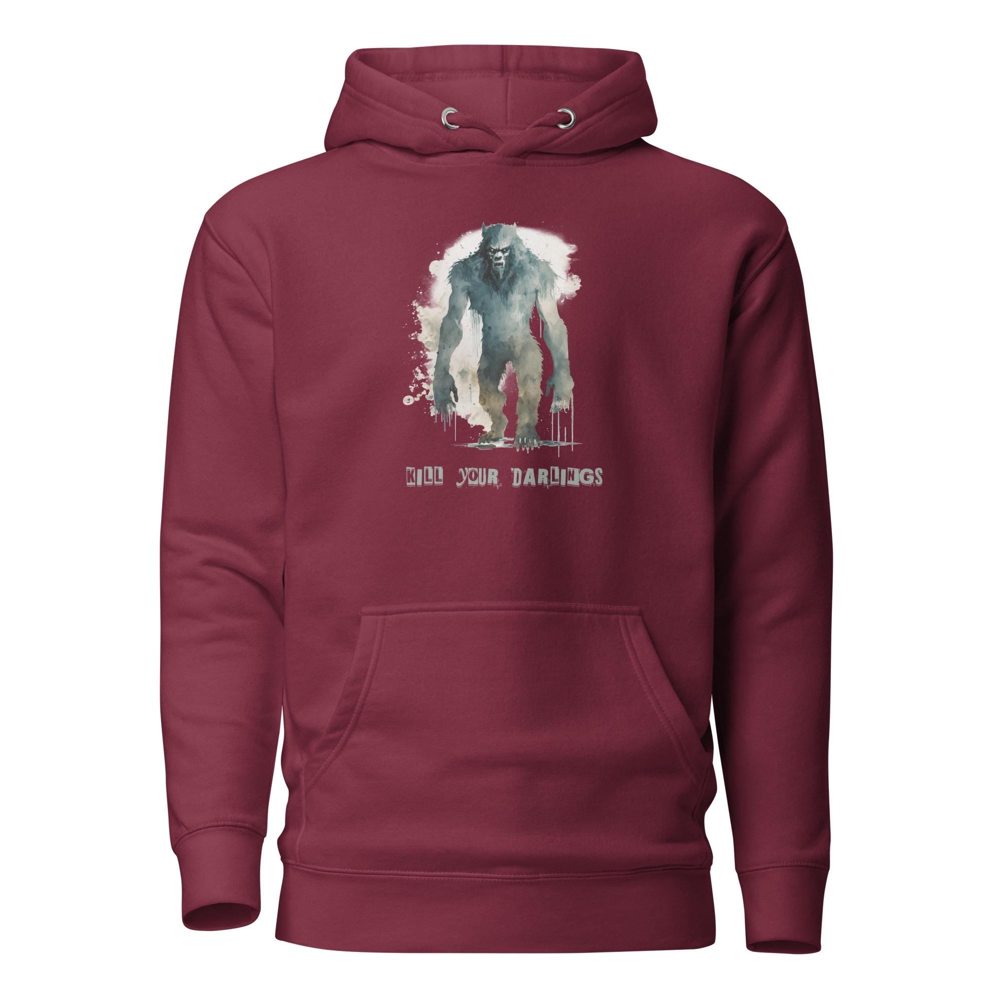 Kill Your Darlings Wolfman Hoodie | Unisex Cotton Heritage for Authors, Screenwriters, and Readers