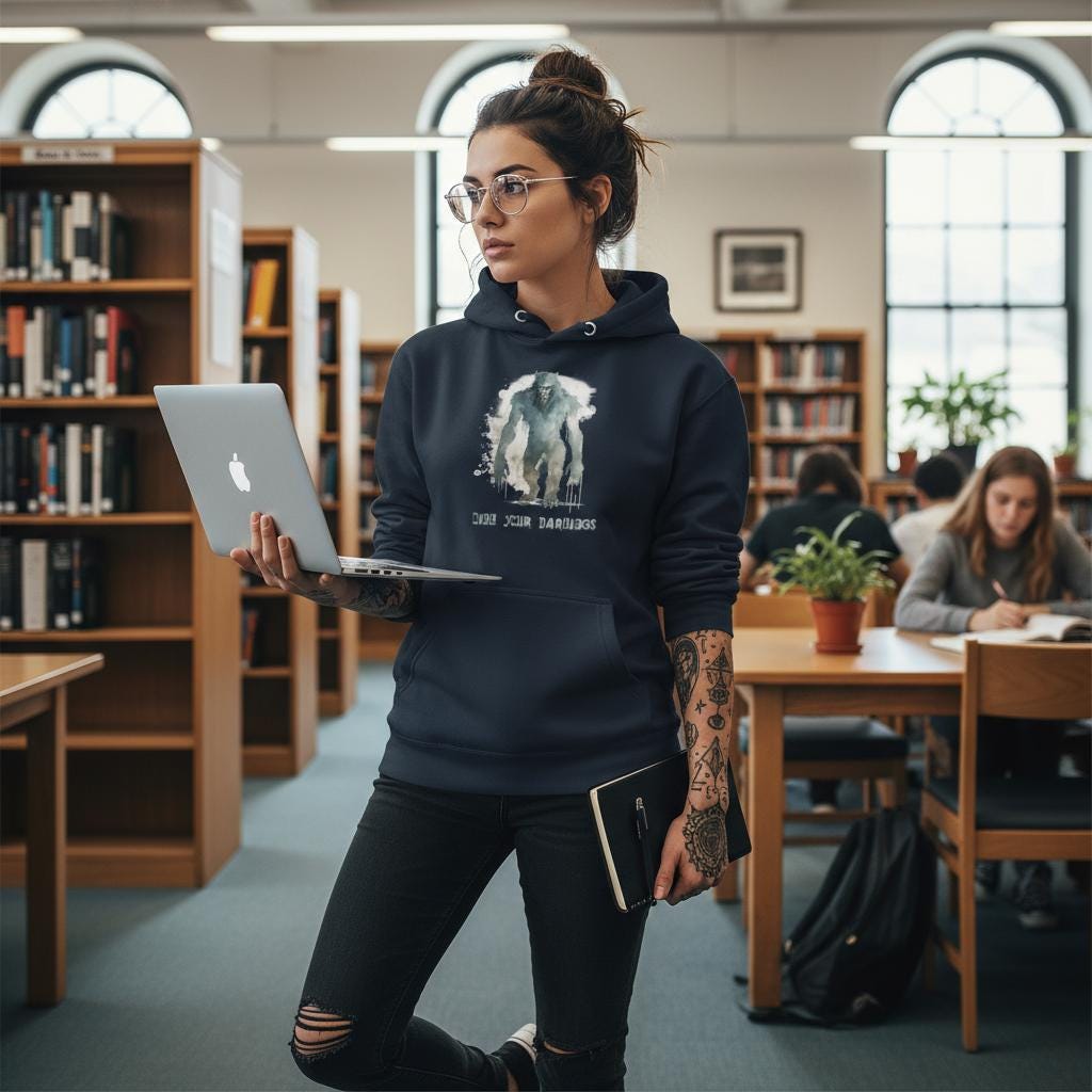 Kill Your Darlings Wolfman Hoodie | Unisex Cotton Heritage for Authors, Screenwriters, and Readers