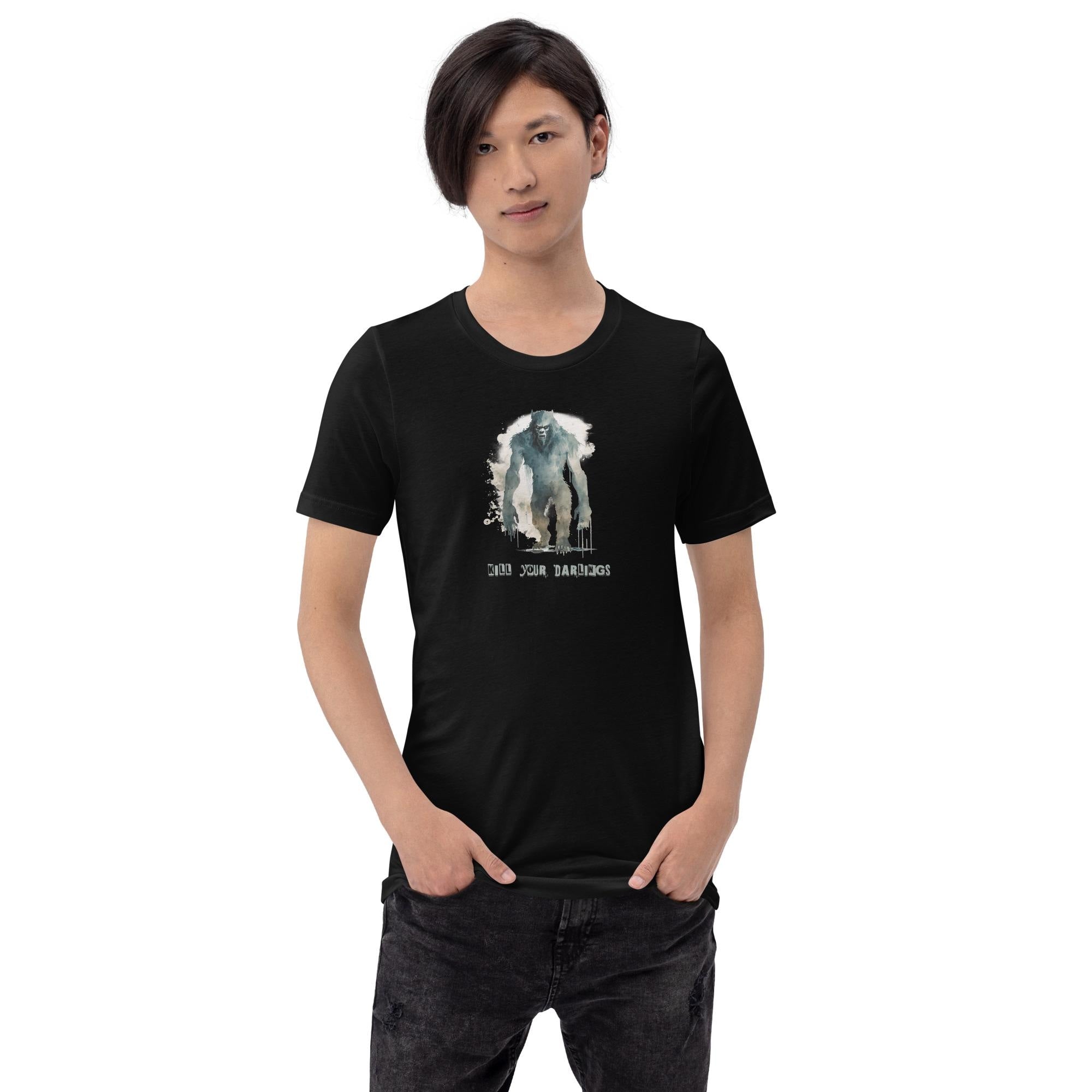 Kill Your Darlings Shirt Wolfman (metaphorical ... or not) Writing Tee, Gothic Bella + Canvas 3001 for Authors, Screenwriters & Readers