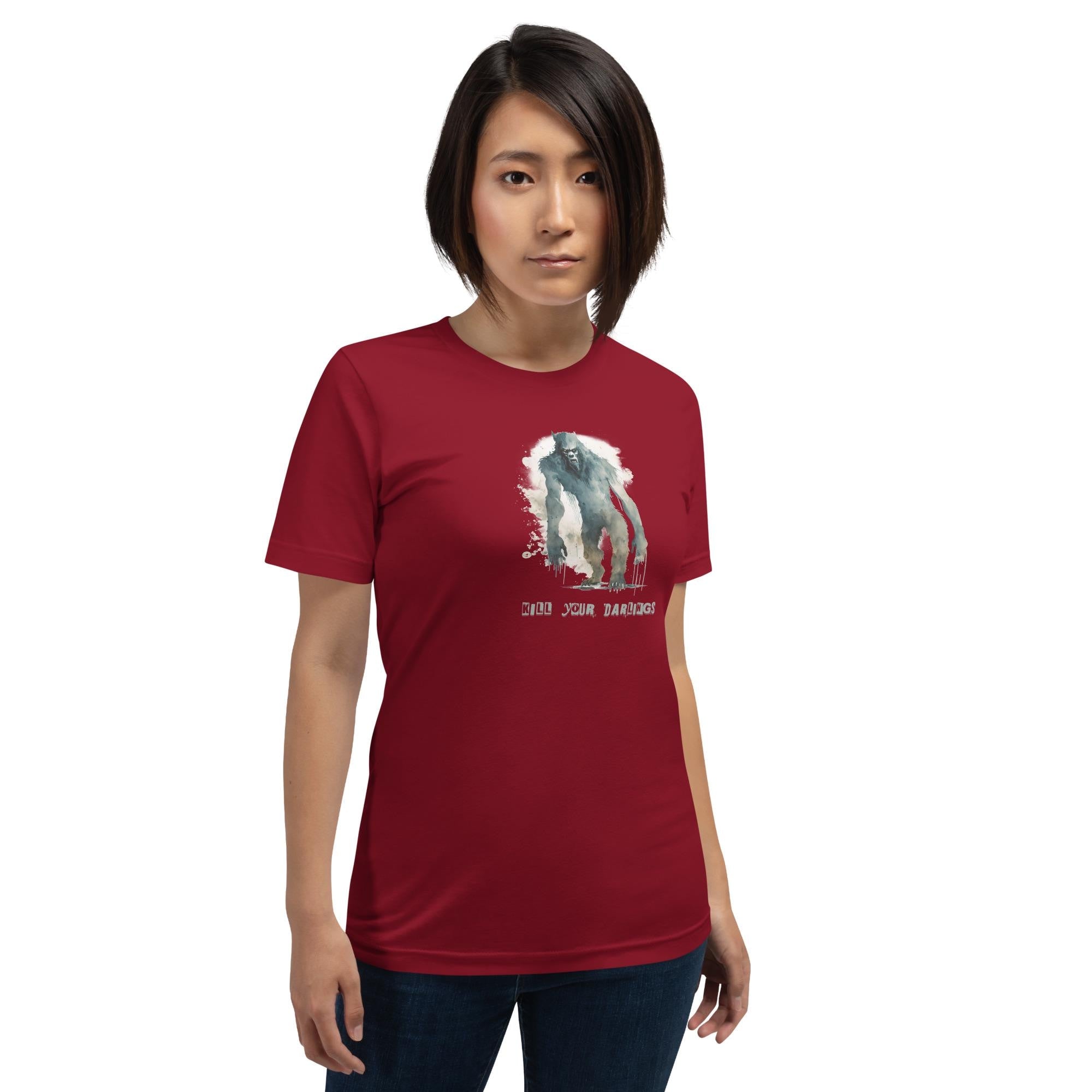 Kill Your Darlings Shirt Wolfman (metaphorical ... or not) Writing Tee, Gothic Bella + Canvas 3001 for Authors, Screenwriters & Readers