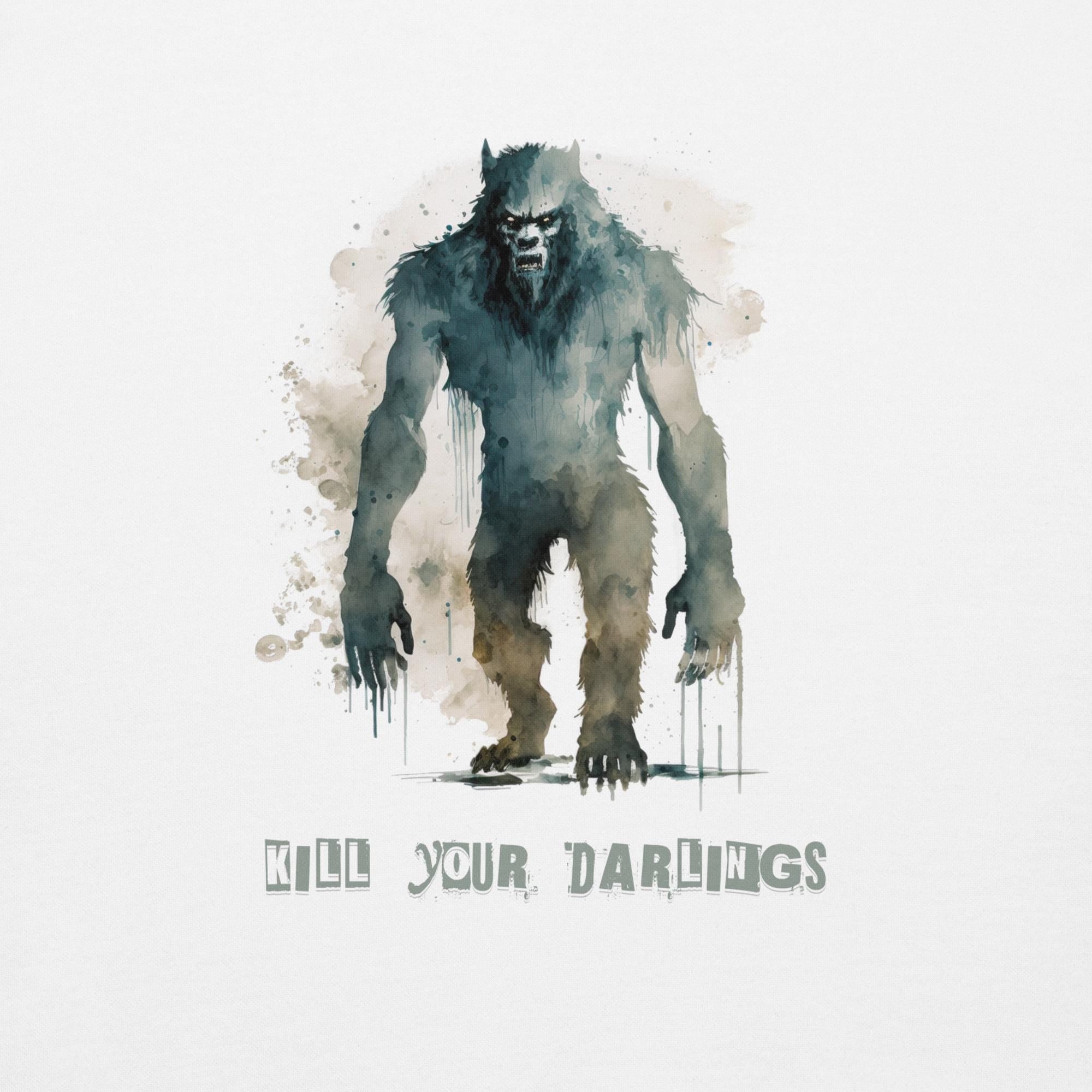 Kill Your Darlings Wolfman Hoodie | Unisex Cotton Heritage for Authors, Screenwriters, and Readers