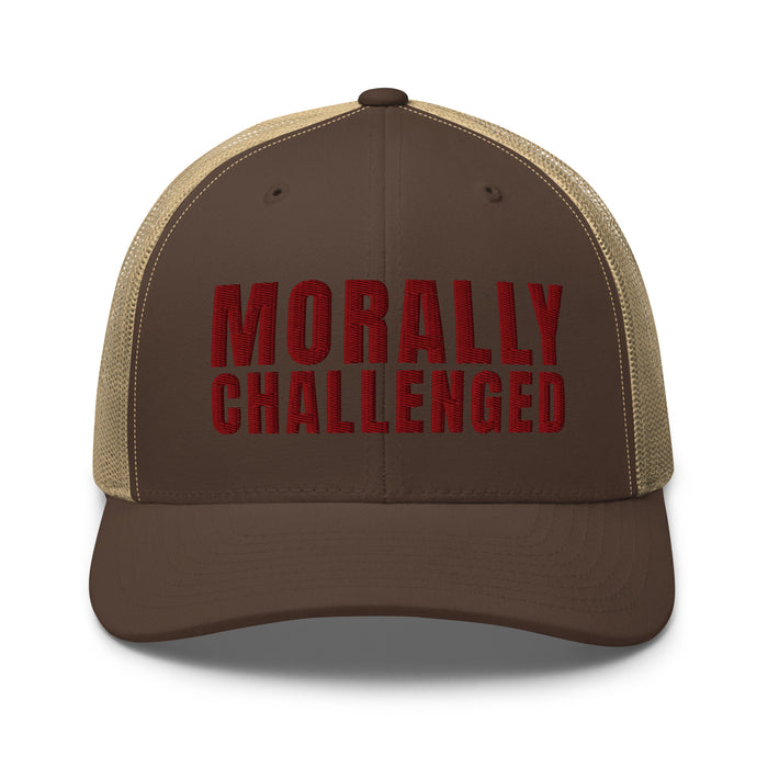 MORALLY CHALLENGED Retro Trucker Cap The Untamed Chapter Store